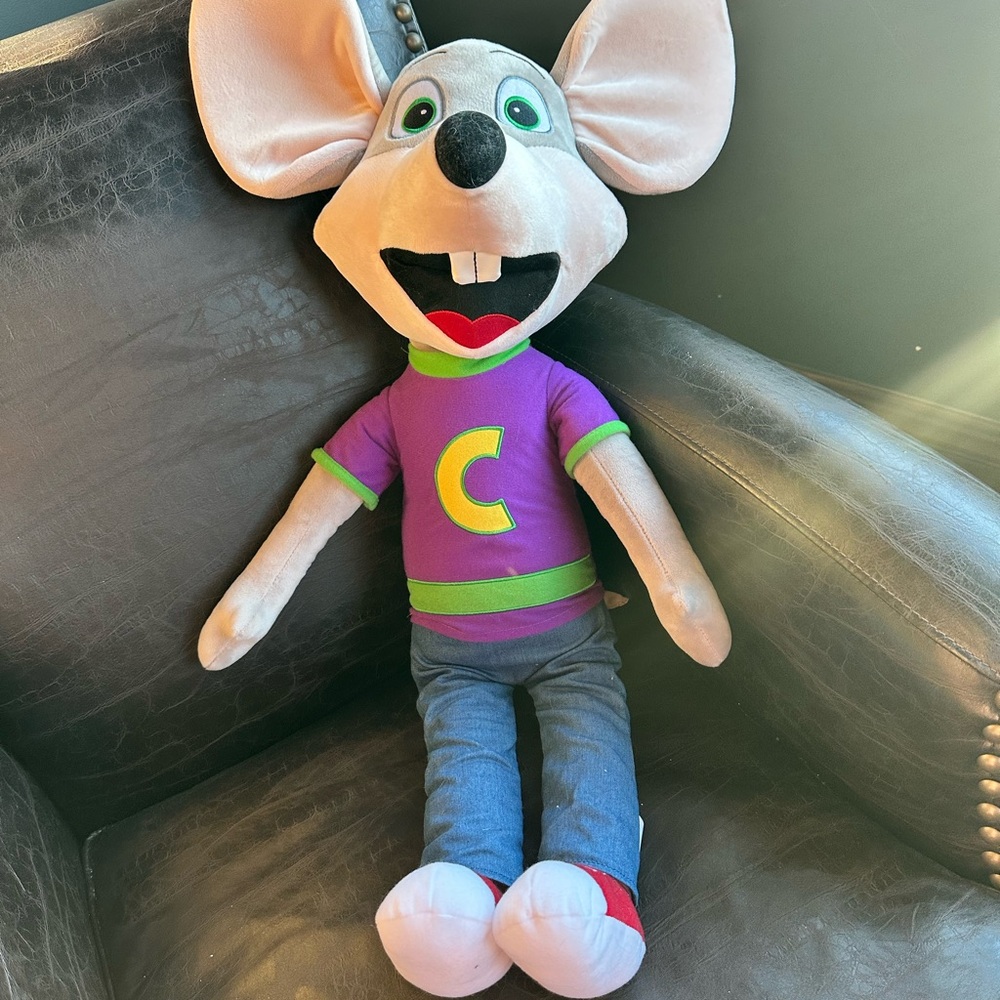 Chuck E. Cheese Plush Mouse Doll - Purple Shirt